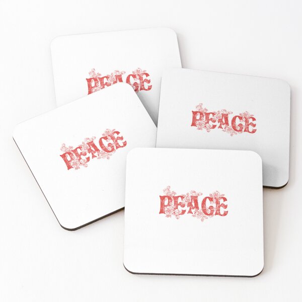 Item preview, Retro Peace Floral Rose Typography designed and sold by The secret storage room.