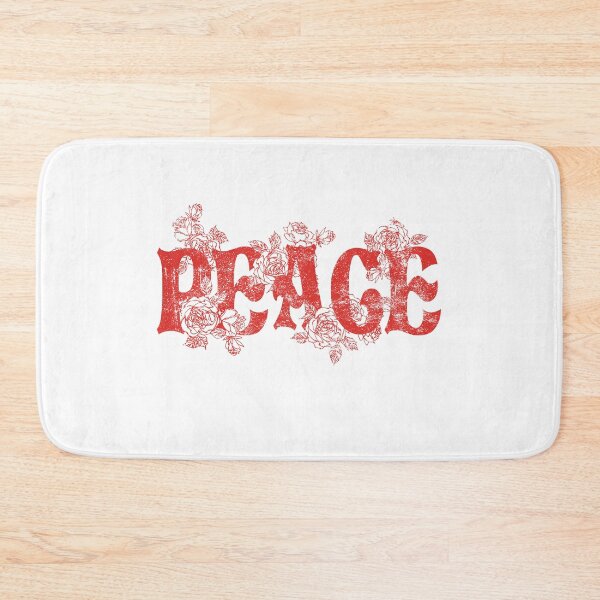 Item preview, Retro Peace Floral Rose Typography designed and sold by The secret storage room.