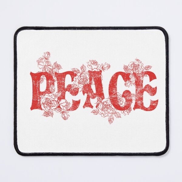 Item preview, Retro Peace Floral Rose Typography designed and sold by The secret storage room.
