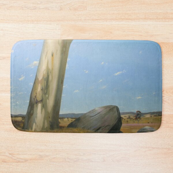 Item preview, Nia Itto Gallery - View to some hills and cows from a tree near some rocks - oil painting designed and sold by NIA ITTO GALLERY - Art of John Wyborn.