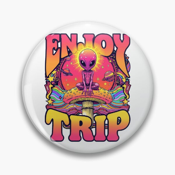 Item preview, Enjoy The Trip Psychedelic Shirt, Trippy Alien Mushroom Tee, Festival Rave Outfit, Colorful Hippie Art designed and sold by JaiSoftStudio.
