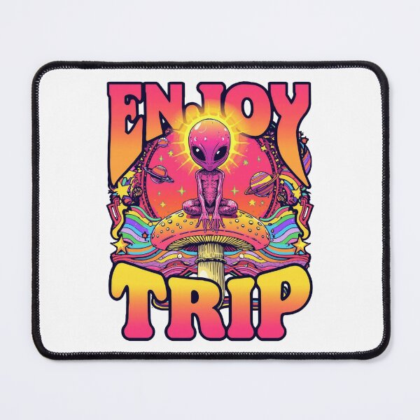 Item preview, Enjoy The Trip Psychedelic Shirt, Trippy Alien Mushroom Tee, Festival Rave Outfit, Colorful Hippie Art designed and sold by JaiSoftStudio.