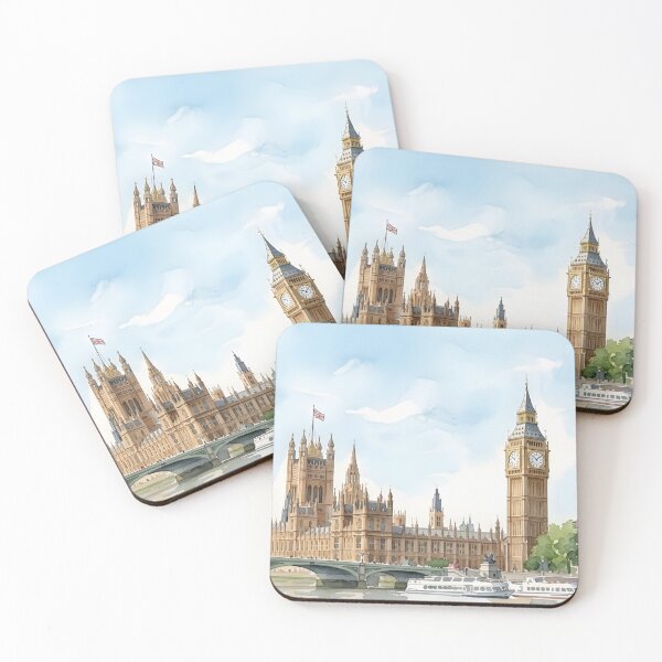 Item preview, Westminster and Elizabeth Tower Watercolor Art Card designed and sold by penpen designs.
