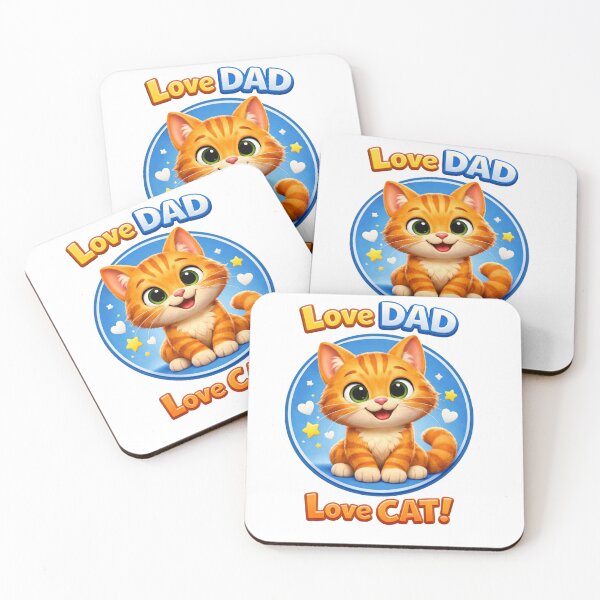 Item preview, Cute Orange Tabby Kitten - Love Dad Love Cat - Best Cat Dad Gift designed and sold by Grump and Co.