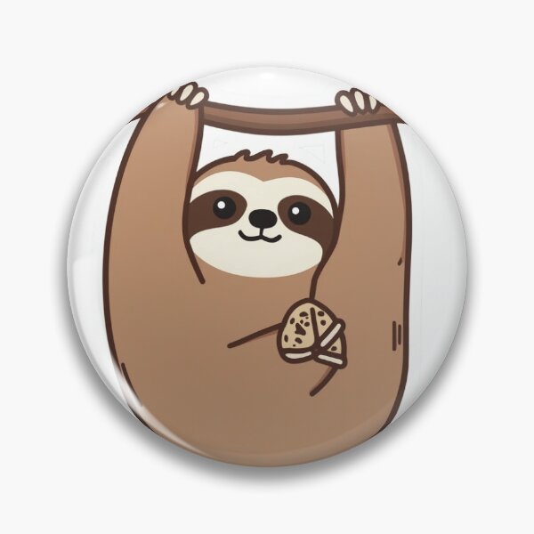 Item preview, Cute Sloth Hanging on Tree Branch with Cookie Sticker designed and sold by redblink store.