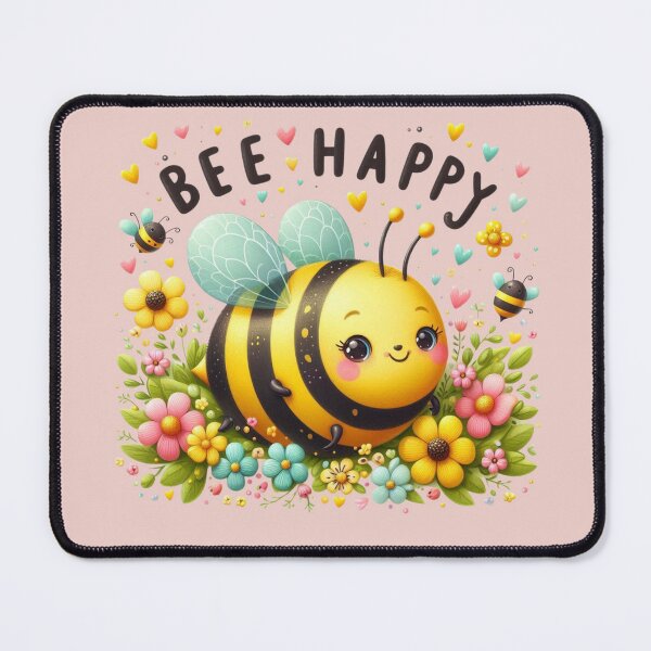 Item preview, Cute Bee Happy Chibi Bumblebee Floral Watercolor Sticker designed and sold by carestazafeli.