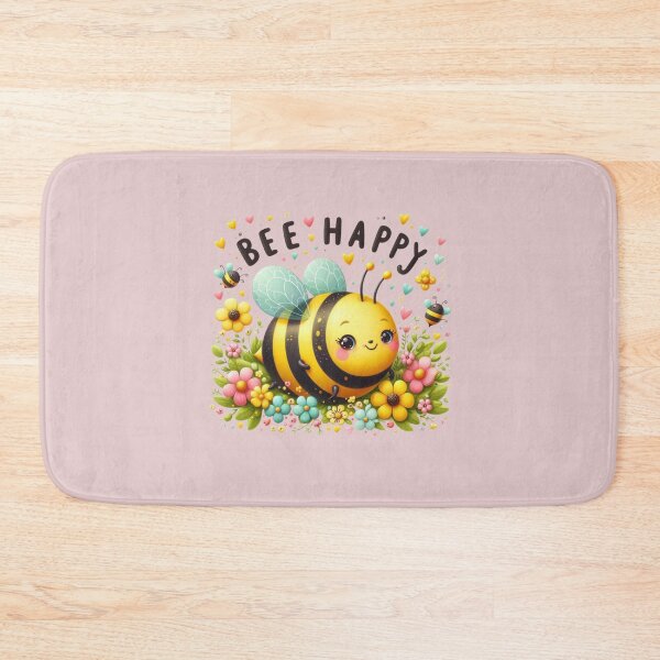 Item preview, Cute Bee Happy Chibi Bumblebee Floral Watercolor Sticker designed and sold by carestazafeli.