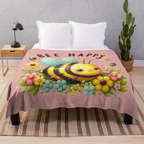 Item preview, Cute Bee Happy Chibi Bumblebee Floral Watercolor Sticker designed and sold by carestazafeli.