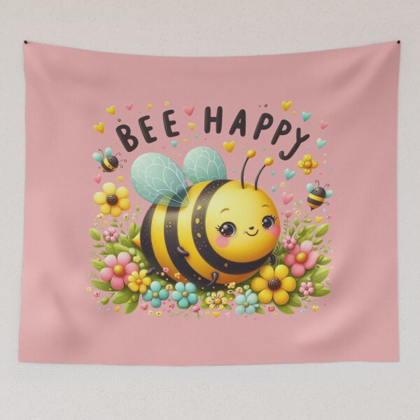 Item preview, Cute Bee Happy Chibi Bumblebee Floral Watercolor Sticker designed and sold by carestazafeli.