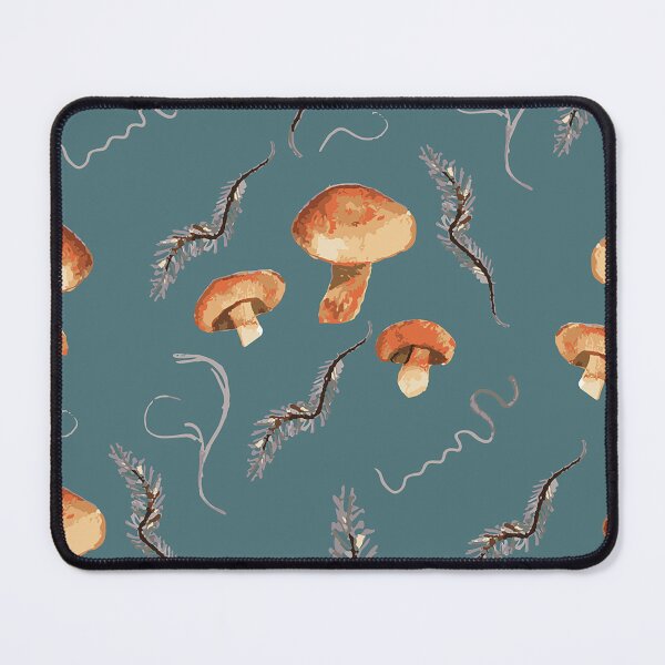 Item preview, Mushrooms on teal designed and sold by jennifer-a-lane-design.