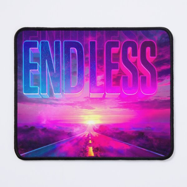 Item preview, ENDLESS - Neon Sunset Highway Motivational Road Art designed and sold by AiNaturalsOnly.