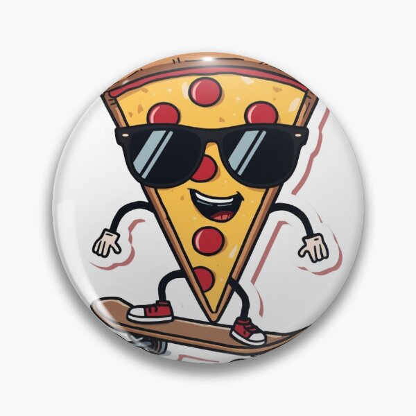 Item preview, Cool Skater Pizza Slice Sunglasses Sticker designed and sold by redblink store.