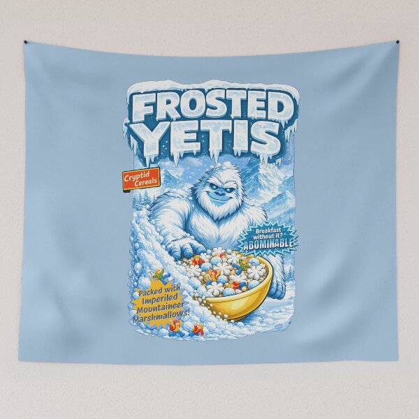 Item preview, Cryptid Cereals: Frosted Yetis designed and sold by FoxBaine Designs.