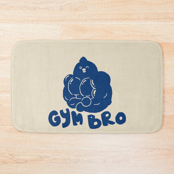 Item preview, Blue Chick Gym Bro Hand Drawn Linocut Illustration designed and sold by RNASstuff.
