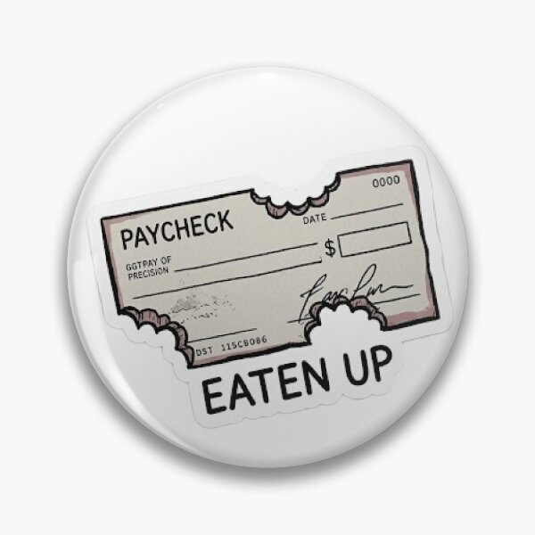 Item preview, Eaten check designed and sold by uglyAFstickers.
