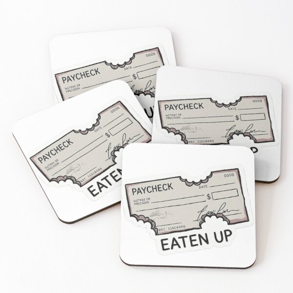 Item preview, Eaten check designed and sold by uglyAFstickers.