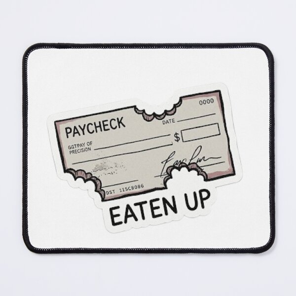 Item preview, Eaten check designed and sold by uglyAFstickers.