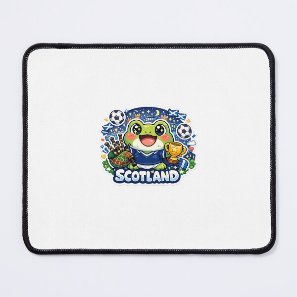 Item preview, Cute Kawaii Frog Scotland Football Fan Sticker designed and sold by Cozy404Lab.