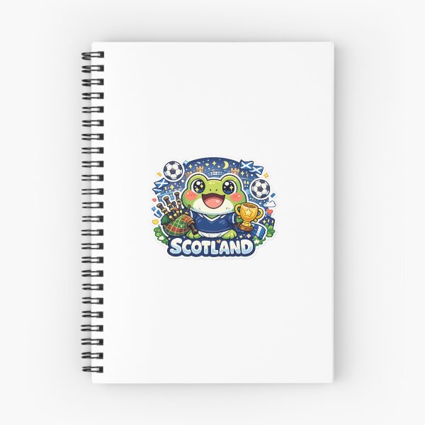 Item preview, Cute Kawaii Frog Scotland Football Fan Sticker designed and sold by Cozy404Lab.