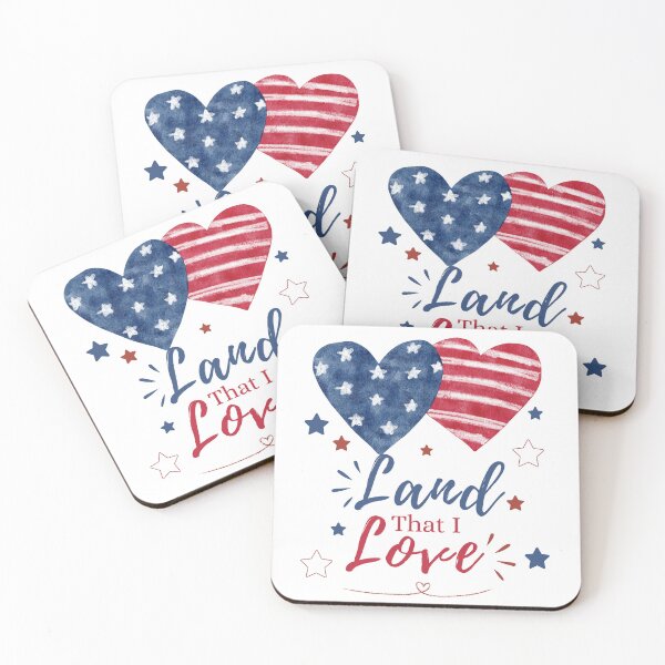 Item preview, Land That I Love Patriotic Shirt | Watercolor USA Heart Tee | Fourth of July Graphic T-Shirt | Red White and Blue America Shirt designed and sold by swdesigns714.