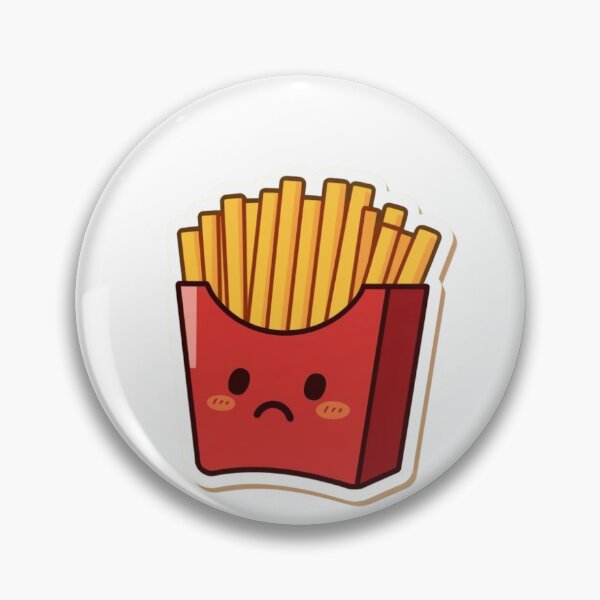 Item preview, Sad Kawaii French Fries Carton Sticker designed and sold by redblink store.