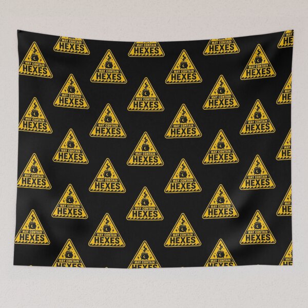 Item preview, MAY CONTAIN HEXES Triangle Warning Sign designed and sold by Zamoar.