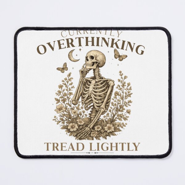 Item preview, Currently Overthinking Tread Lightly Skeleton Shirt Gothic Botanical designed and sold by LAJdesigns.