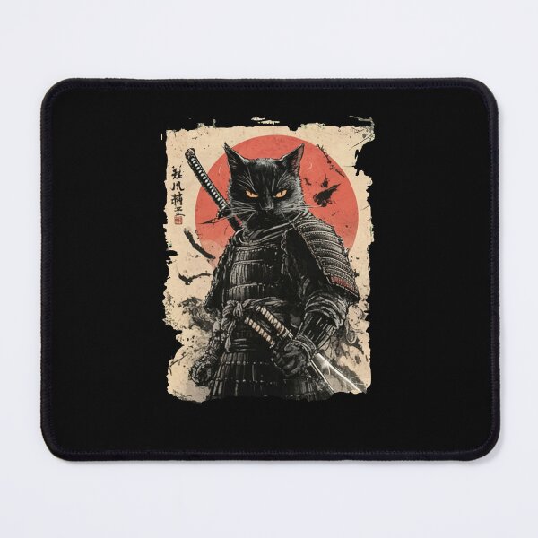 Item preview, Cat Samurai Warrior Vintage designed and sold by Hedoraxe.