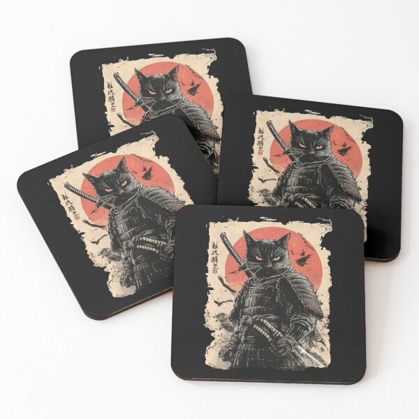 Item preview, Cat Samurai Warrior Vintage designed and sold by Hedoraxe.