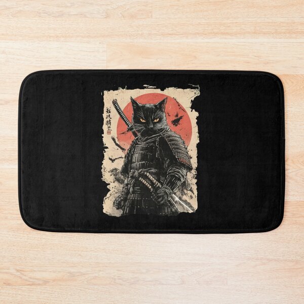 Item preview, Cat Samurai Warrior Vintage designed and sold by Hedoraxe.