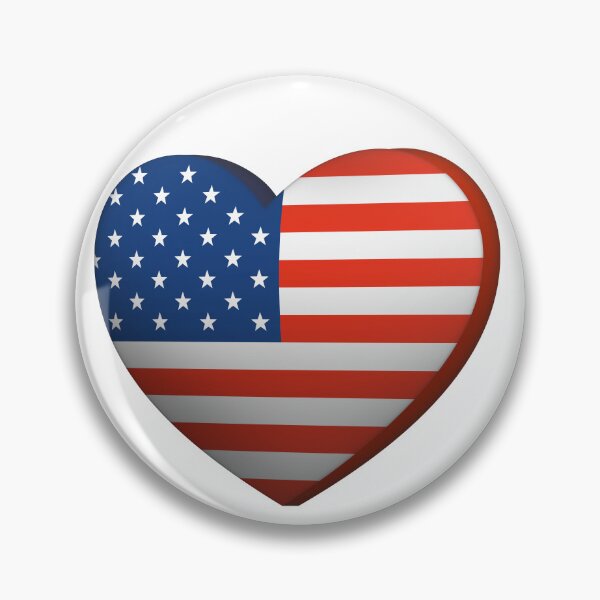 Item preview, Patriotic 3D American Flag Heart designed and sold by dcohea.