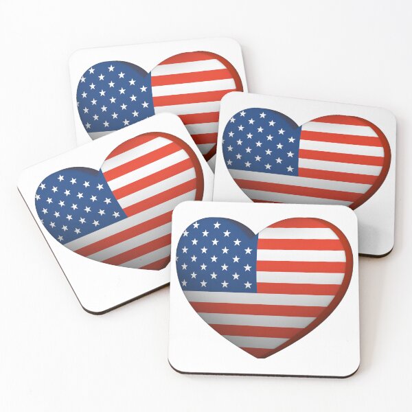 Item preview, Patriotic 3D American Flag Heart designed and sold by dcohea.
