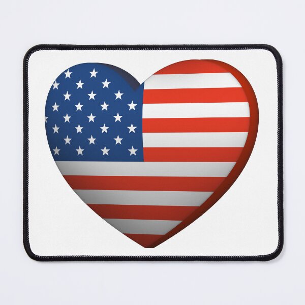 Item preview, Patriotic 3D American Flag Heart designed and sold by dcohea.