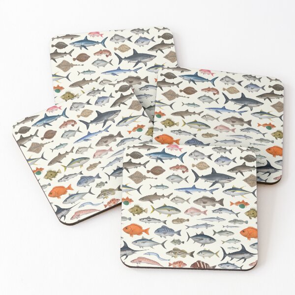 Item preview, Sea Fishes of New Zealand Retro Style Identification Chart designed and sold by kakarikihill.