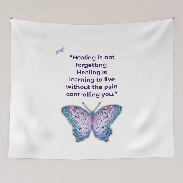 Item preview, Healing Is Not Forgetting | Butterfly Healing Quote Aesthetic designed and sold by TheMainPrint.