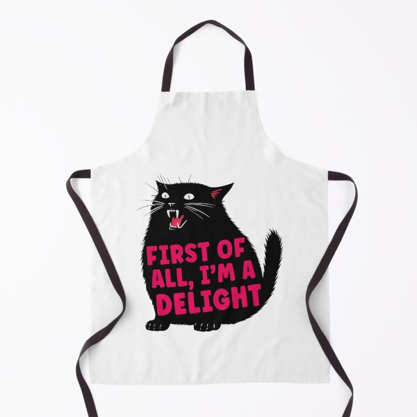 Item preview, First Of All I'm A Delight Sarcastic Black Cat designed and sold by suhairee-studio.