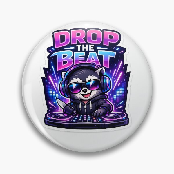 Item preview, Drop The Beat DJ Sticker | Neon Music Party Design designed and sold by StickifyZone69.