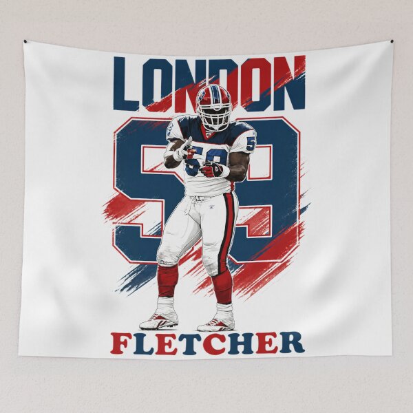 Item preview, ​London Fletcher 59 Retro Buffalo Football Art designed and sold by Thogan0416.