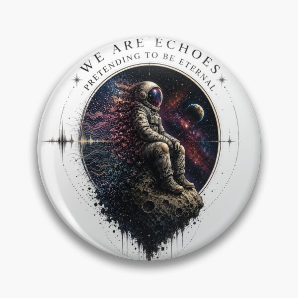 Item preview, Astronaut on Asteroid - "We Are Echoes Pretending to be Eternal" Space Art designed and sold by Extravanganzza.