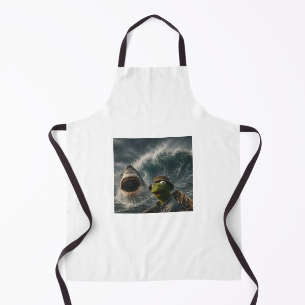 Item preview, funny smoking frog meme vintage shark attack parody designed and sold by thomas-frame.