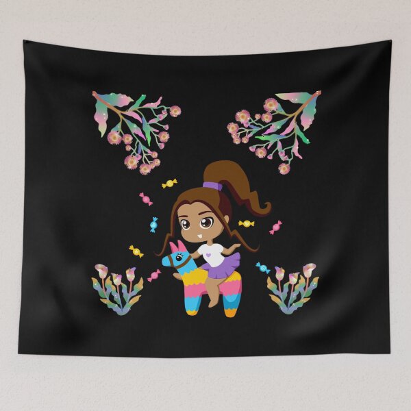 Item preview, Cute Piñata Party Girl: Colorful Fiesta Candy & Rainbow Flowers designed and sold by Yasmine Mohammed.