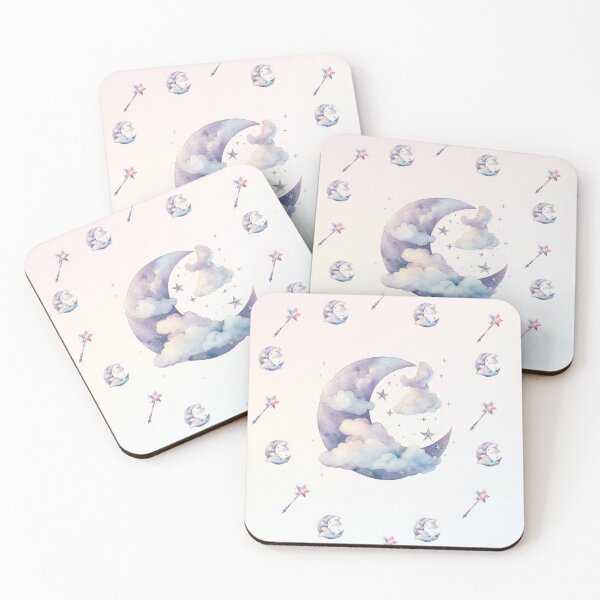 Item preview, Dreamy Celestial Moon Pattern | Pastel Kawaii Moon & Magic Wand Aesthetic designed and sold by Mobile Cases Store.