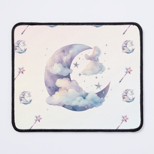 Item preview, Dreamy Celestial Moon Pattern | Pastel Kawaii Moon & Magic Wand Aesthetic designed and sold by Mobile Cases Store.