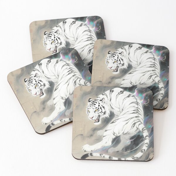 Item preview, The Jade Frost: Ethereal White Tiger Mountain Peak Transcendence Art designed and sold by Studio Lumiére Zeit.