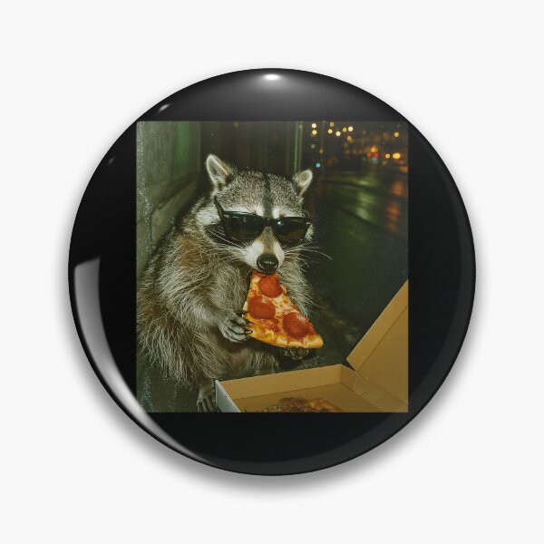 Item preview, Raccoon Eating Pizza Funny Meme designed and sold by suhairee-studio.