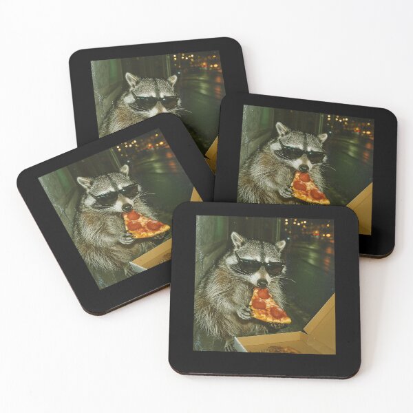 Item preview, Raccoon Eating Pizza Funny Meme designed and sold by suhairee-studio.
