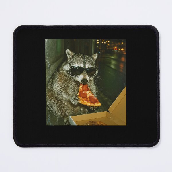 Item preview, Raccoon Eating Pizza Funny Meme designed and sold by suhairee-studio.