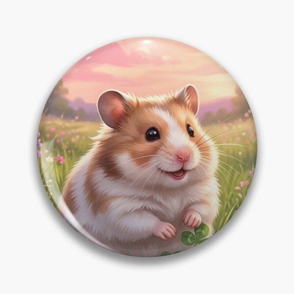 Item preview, Adorable Brown & White Hamster Sunset Art Print designed and sold by AD373.