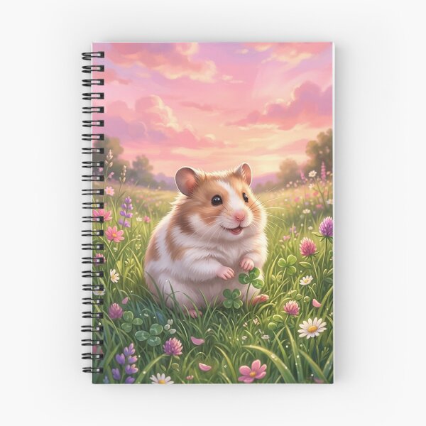 Item preview, Adorable Brown & White Hamster Sunset Art Print designed and sold by AD373.