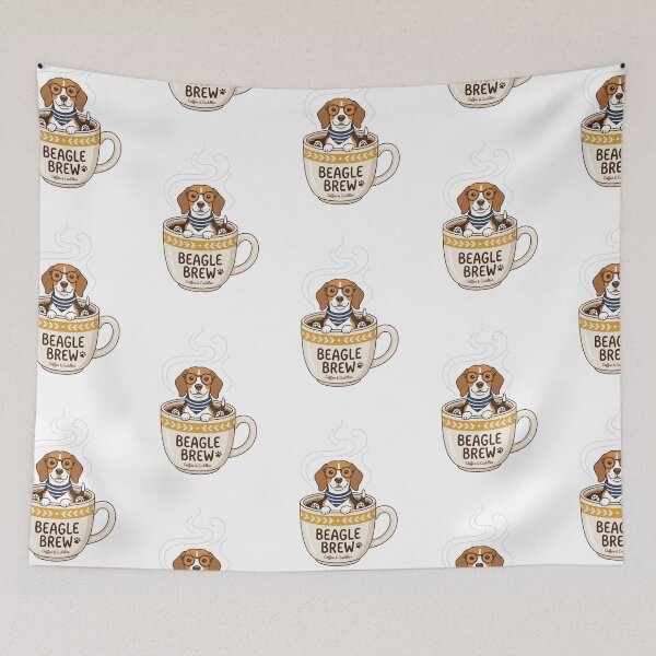 Item preview, Beagle Coffee Lover Club Retro Caffeine Dog Mom designed and sold by PictoVibe.